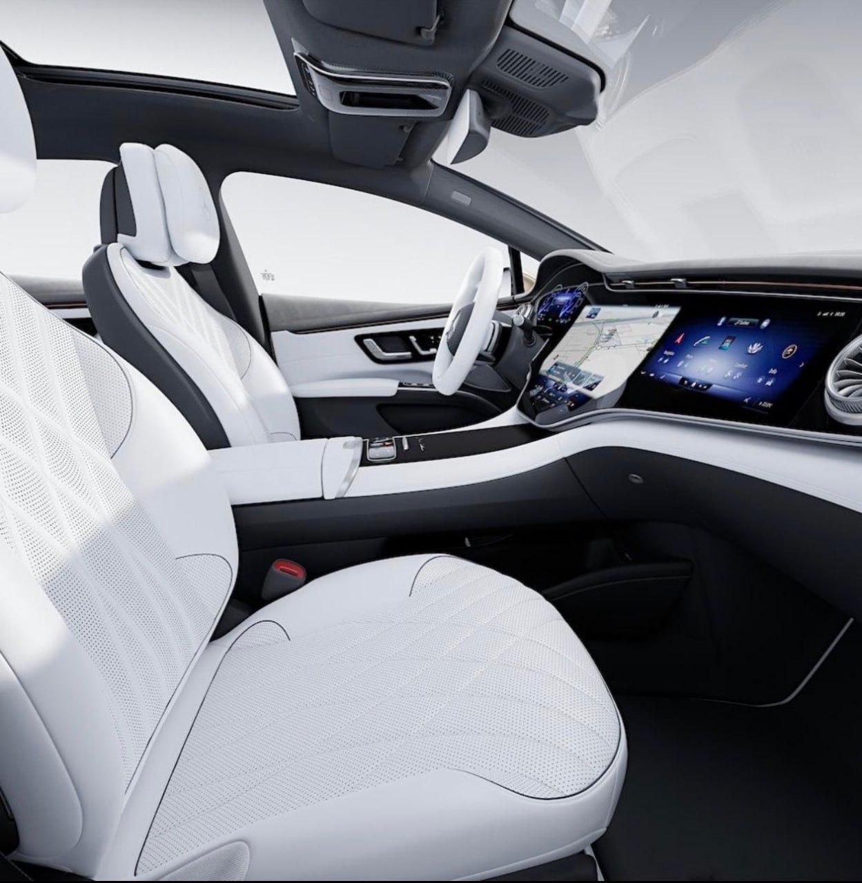 Mercedes-Benz EQS450+ interior detail